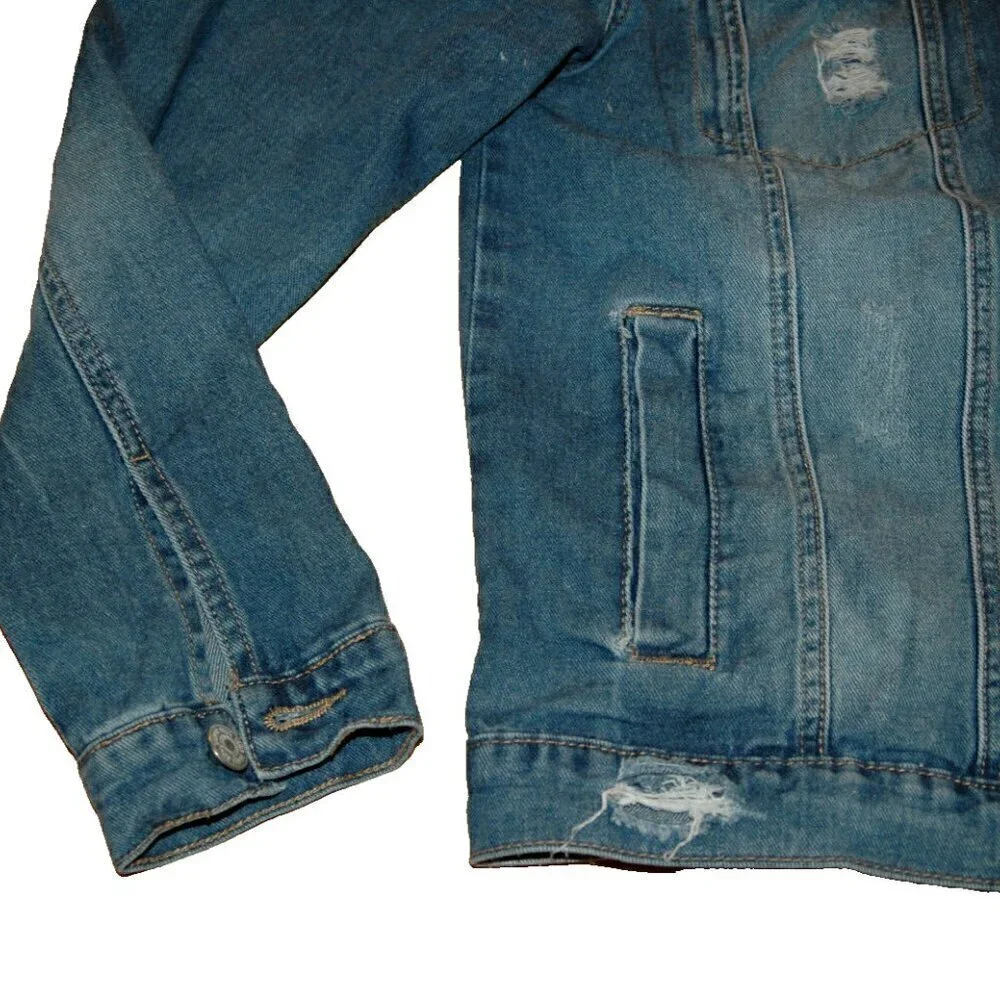 Wax Jean Jacket Women's Distressed Size S